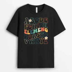 ABC Elemeno Kindergarten Teacher Cute Gifts Back To School T-Shirt - Black