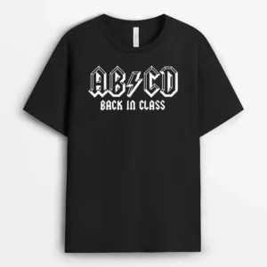 ABCD Rocks Back To School Back In Class Funny Teacher T-Shirt - Black