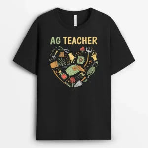 AG Teacher Future Farmer Agriculture Teacher  T-Shirt - Black