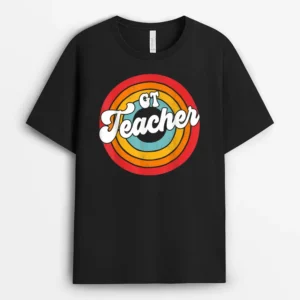 Back To School 80's Teacher Squad Retro Vintage GT Teacher T-Shirt - Black