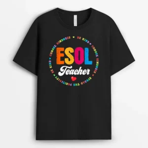 Back To School Teachers Students - Cute ESOL Squad Teacher T-Shirt - Black