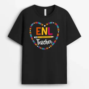 Back To School Tee ENL Teacher English New Language Squad T-Shirt - Black