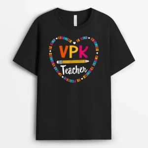 Back To School VPK Teacher Voluntary PreKindergarten Squad Ver 1 T-Shirt - Black